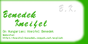 benedek kneifel business card